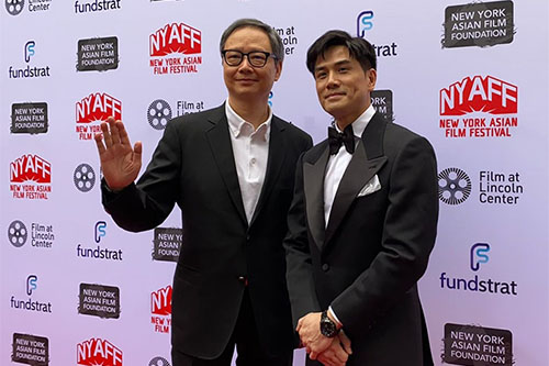 Hong Kong film producer John Chong (left) and actor Philip Ng attended the North American premiere of 